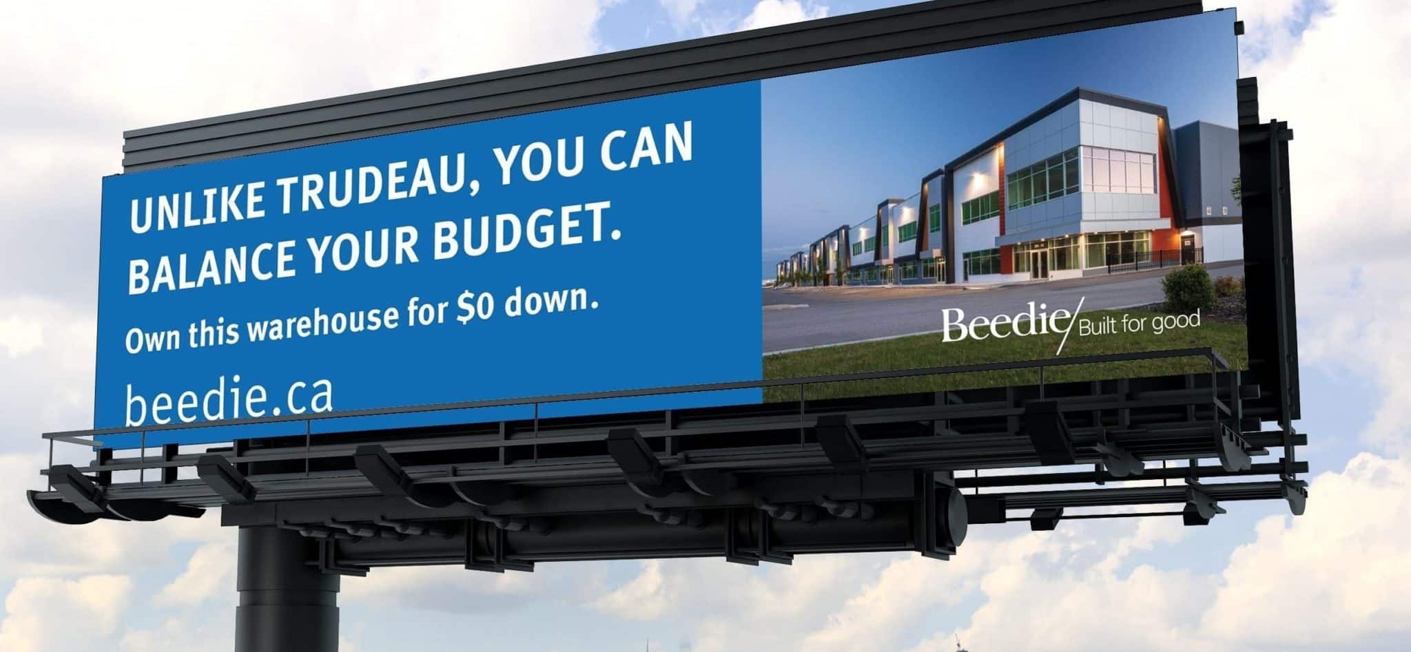 Beedie Launches Cheeky "Balance Your Budget" Billboard and Advertising